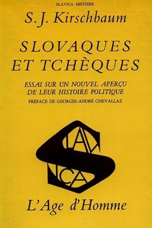 Seller image for Slovaques et Tchques : essai sur un nouvel aperu de leur histoire politique for sale by Papier Mouvant