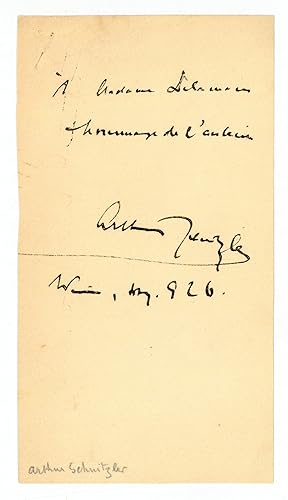 Imagen del vendedor de Ms. Brief mit eigenh. U. und eh. Albumblatt mit U. a la venta por Antiquariat INLIBRIS Gilhofer Nfg. GmbH