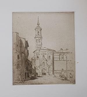 Imagen del vendedor de Kirche in Spanien. (Iglesia de la Magdalena, Zaragoza = La iglesia de Santa Mara Magdalena de la ciudad de Zaragoza). a la venta por Antiquariat Martin Barbian & Grund GbR