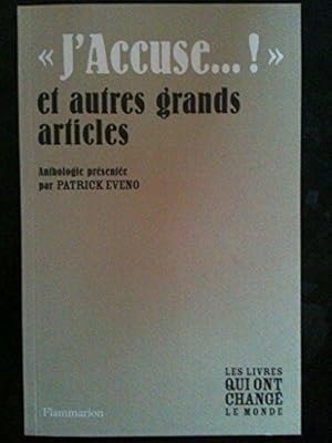 Bild des Verkufers fr J'accuse.!" et autres grands articles zum Verkauf von JLG_livres anciens et modernes