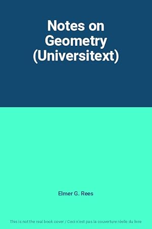 Bild des Verkufers fr Notes on Geometry (Universitext) zum Verkauf von Ammareal