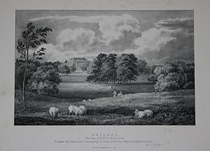A Fine Original Antique Lithograph By G. F. Prosser Illustrating Botleys in Surrey, the Seat of t...
