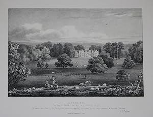 A Fine Original Antique Lithograph By G. F. Prosser Illustrating Loseley in Surrey, the Seat of J...