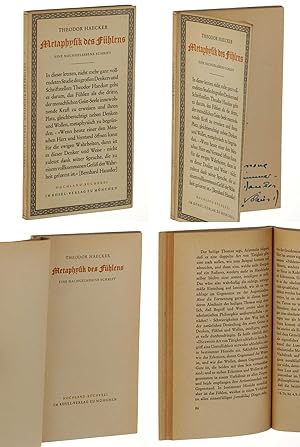 Bild des Verkufers fr Metaphysik des Fhlens. Eine nachgelassene Schrift. zum Verkauf von Antiquariat Lehmann-Dronke