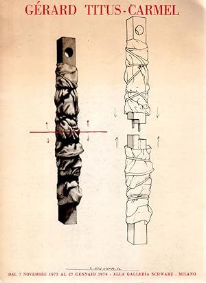 Bild des Verkufers fr La strategia del disegno / La Stategie du dessin / The Strategy of Drawing. [Einladungskarte / Invitation Card] GALLERIA SCHWARZ - MILANO, DAL 7 NOVEMBRE 1973 AL 27 GENNAIO 1974. zum Verkauf von Antiquariat Querido - Frank Hermann