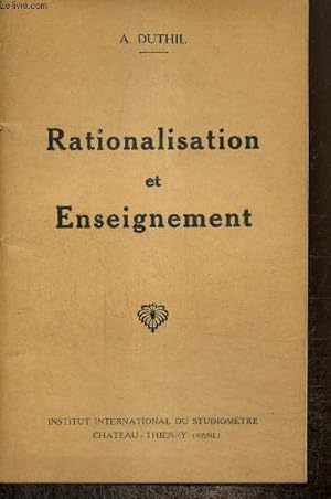 Bild des Verkufers fr Rationalisation et Enseignement zum Verkauf von Le-Livre