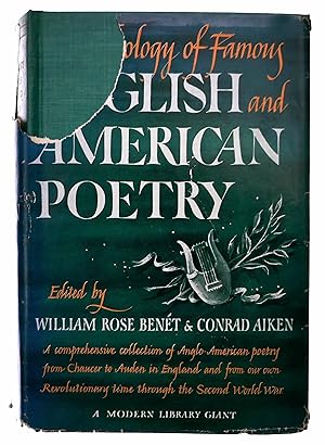 Imagen del vendedor de An Anthology of Famous English and American Poetry a la venta por Black Falcon Books