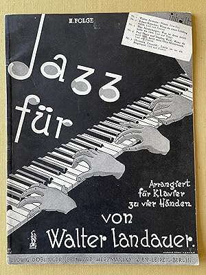 Immagine del venditore per Jazz fr Klavier zu vier Hnden. II. Folge. venduto da Antiquariat Cassel & Lampe Gbr - Metropolis Books Berlin