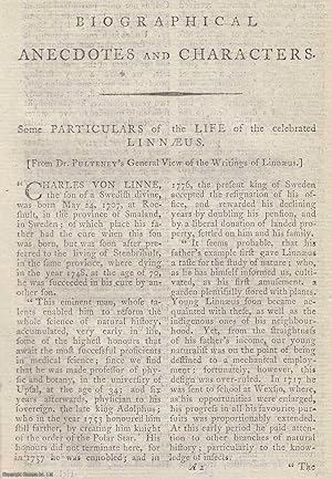 Seller image for Some Particulars of the Life of the celebrated Linnaeus. An original article from The New Annual Register for 1781. for sale by Cosmo Books
