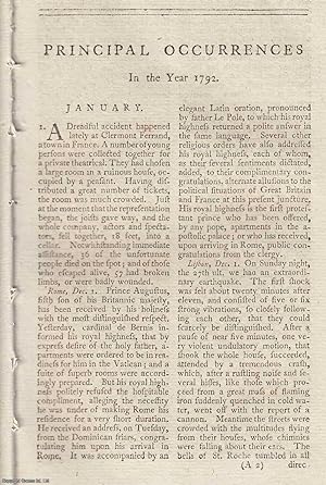Seller image for Principal Occurrences in the Year 1792. An original article from The New Annual Register for 1792. for sale by Cosmo Books
