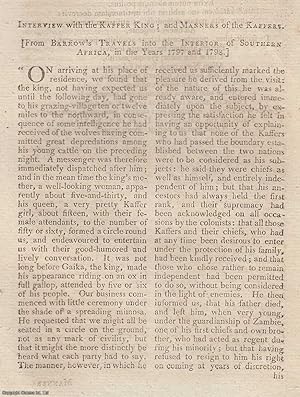 Seller image for Interview with the Kaffer King, and Manners of the Kaffers. From Barrow's Travels. An original article from The New Annual Register for 1801. for sale by Cosmo Books