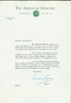 typed letter signed