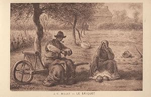 Image du vendeur pour JF Millet Le Briquet Antique Pipe Smoking French Painting Postcard mis en vente par Postcard Finder