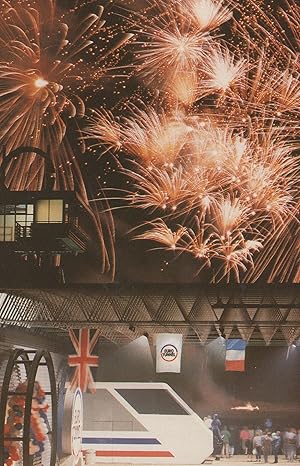 Euro Tunnel Fireworks Display Folkestone Kent Exhibition Centre Postcard