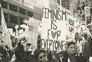 Seller image for Feminism Is For Everyone Human Womens Rights March Protest Postcard for sale by Postcard Finder