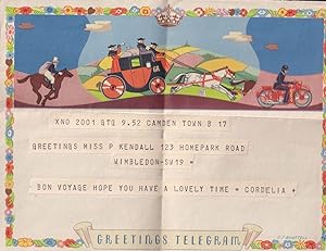 Seller image for Vintage Camden London Horse Carriage Cycle Telegram for sale by Postcard Finder