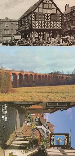 Ledbury Viaduct Prince Of Wales Pub Hereford 3x Postcard s