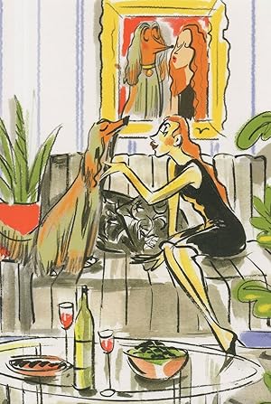 Immagine del venditore per Posh Dog Sexy Upper Class Owner Champagne Comic Postcard venduto da Postcard Finder