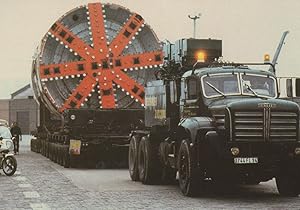 Japanese Boring Machine Drill Lorry Euro Channel Tunnel Postcard