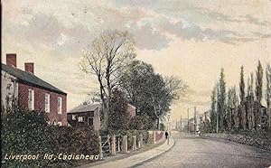 Liverpool Road Cadishead Lancashire 1908 Postcard Please Read