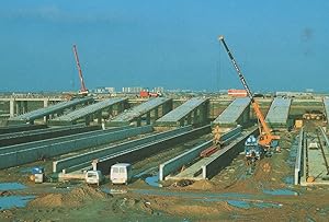 Calais Terminal Euro Channel Tunnel Shuttle Bridge Postcard