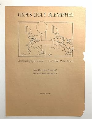 Seller image for Hides Ugly Blemishes for sale by Triolet Rare Books, ABAA