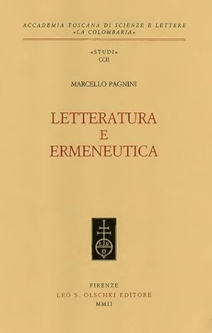 Seller image for Letteratura e ermeneutica. for sale by FIRENZELIBRI SRL