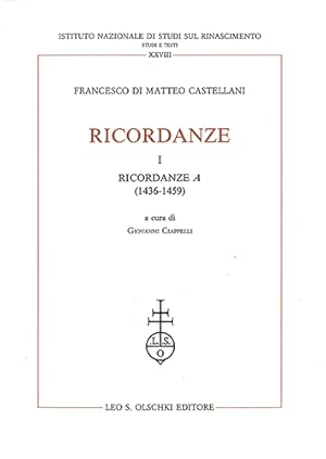 Immagine del venditore per Ricordanze. I: Ricordanze A. (1436-1459). venduto da FIRENZELIBRI SRL