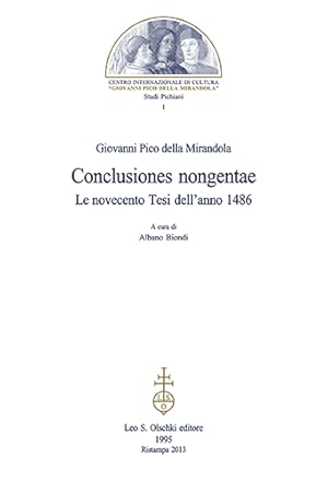 Bild des Verkufers fr Conclusiones nongentae. Le novecento tesi dell'anno 1486. zum Verkauf von FIRENZELIBRI SRL