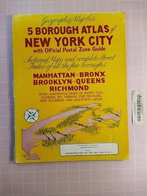 Geographia Map Co.'s Five Borough Atlas of New York City. With 37 Colored Maps. Showing house num...