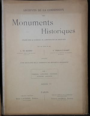 Archives de la Commission des monuments historiques. 5 volumes in 20 issues, with together 500 li...