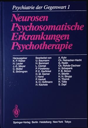 Seller image for Neurosen, psychosomatische Erkrankungen, Psychotherapie. for sale by Antiquariat Bookfarm