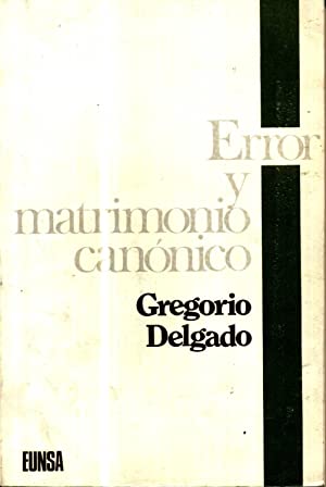 Seller image for ERROR Y MATRIMONIO CANNICO for sale by Librovicios