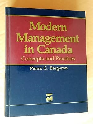 Modern Management in Canada: Concepts and Practices