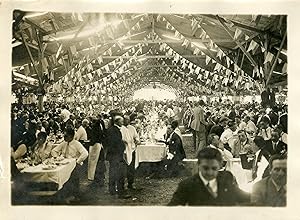 "Vue générale du banquet des Anciens Combattants à GOURDON le 14 Juin 1931" Photo de presse origi...