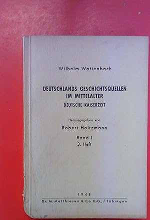 Bild des Verkufers fr Deutschlands Geschichtsquellen im Mittelalter - Deutsche Kaiserzeit: Band I - 3. Heft zum Verkauf von biblion2