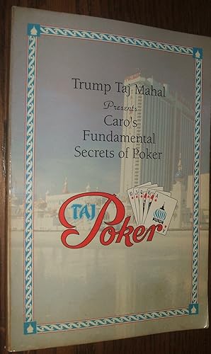 Image du vendeur pour Trump Taj Mahal Presents Caro's Fundamental Secrets of Poker mis en vente par biblioboy