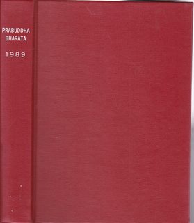 Seller image for PRABUDDHA BHARATA OR AWAKENED INDIA 1989 (Vol.94) 12 issues in one volume for sale by Never Too Many Books