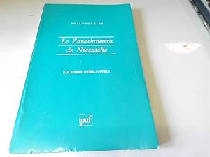 Bild des Verkufers fr Le "Zarathoustra" de Nietzsche zum Verkauf von JLG_livres anciens et modernes