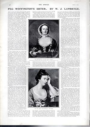 Seller image for PRINT: "Peg Woffington's Sisten, By W.J. Lawrence". Story and Portraits from The Sphere Magazine, April 9, 1904 for sale by Dorley House Books, Inc.