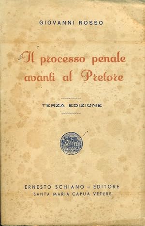 Il processo penale avanti al Pretore