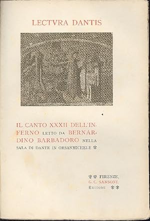 Immagine del venditore per Il canto XXXII dell&#39;Inferno venduto da Studio Bibliografico Marini