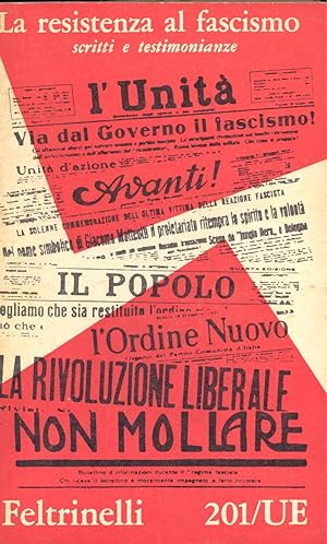 Immagine del venditore per La resistenza al fascismo venduto da Studio Bibliografico Marini