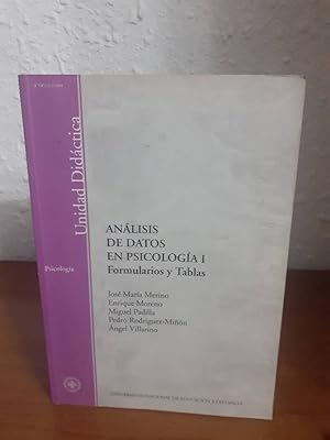 Imagen del vendedor de ANALISIS DE DATOS EN PSICOLOGIA I FORMULARIOS Y TABLAS a la venta por Librera Maldonado