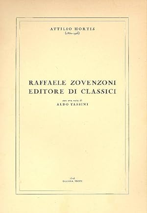 Raffaele Zovenzoni editore di classici