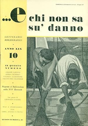 Imagen del vendedor de E chi non sa su&#39; danno. Ottobre 1950, Anno XIX, N. 10 a la venta por Studio Bibliografico Marini