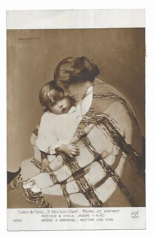 Postal. Madre y niño. Neilson Gray,N. Salon de Paris nº 5290