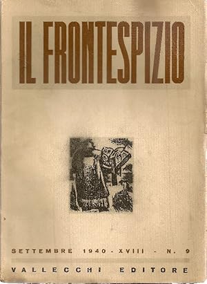 Bild des Verkufers fr Il Frontespizio. Settembre 1940 zum Verkauf von Studio Bibliografico Marini