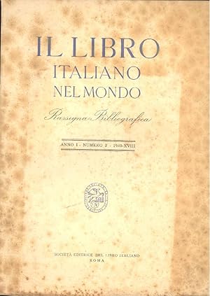 Bild des Verkufers fr Il Libro italiano nel mondo. Marzo 1940, Anno I, N. 3 zum Verkauf von Studio Bibliografico Marini