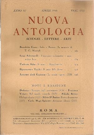 Nuova Antologia. Aprile 1945, Anno 80, Fascicolo 1732